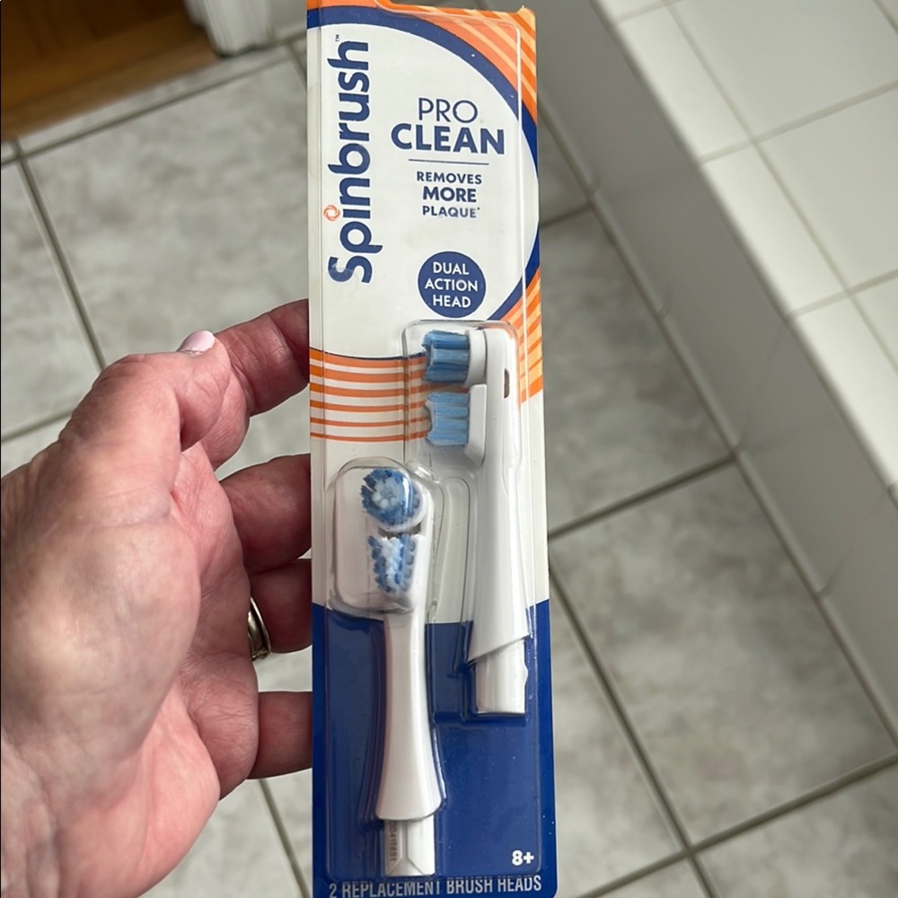 Pro Clean Replacement Brush Heads - White and Blue